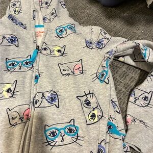 Unique Cat Print Hoodie!